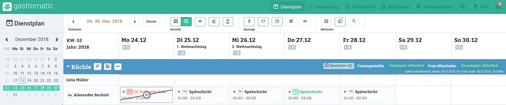 Ansicht Planer gastromatic