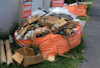 A flexibin full of construction waste A flexibin full of construction waste