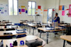 Furniture in school reallocated from New Zealand. Furniture in school reallocated from New Zealand.