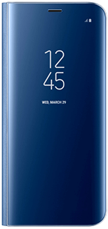 Étui-support Clear View bleu de Samsung – Vue avant du Galaxy S8