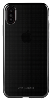 Jet Black Viva Madrid Metalico Flex - Samsung iPhone X Case Back View