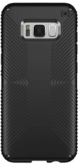 Black Speck Presidio Grip - Samsung Galaxy S8 Case Back View