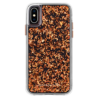 Étui Karat or rose de Case-Mate – Vue arrière de l’étui pour iPhone X/Xs