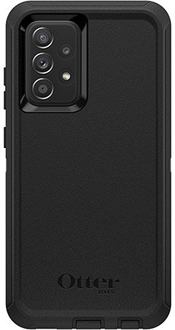 Black OtterBox Galaxy A52 Defender Case from the Back