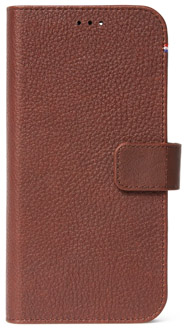 Brown Decoded Detachable 2-in-1 Wallet case for iPhone 12 and iPhone 12 Pro from the Front