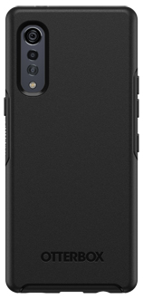 Black OtterBox LG Velvet 5G Symmetry Case Back Flat
