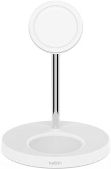 Vue avant de la station sans fil Boost Up Charge Pro 2-en-1 de Belkin