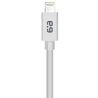 Câble de recharge et de synchronisation PureGear blanc pour dispositifs Apple Lightning (6 pi) - vue avant