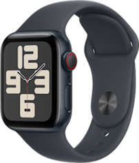 CAT PEP Apple Watch SE 40mm LTE Midnight Aluminum Sport Band Midnight PDP Image Position 1 CAEN