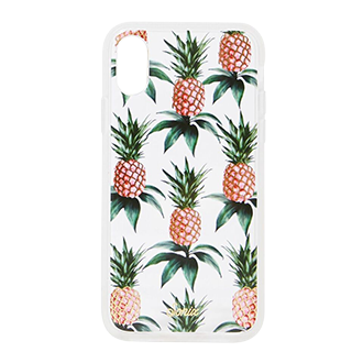 Vue arrière de l’étui Clear Coat de Sonix Ananas rose pour iPhone XR