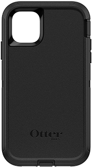 Black OtterBox iPhone 11 Defender Case Back