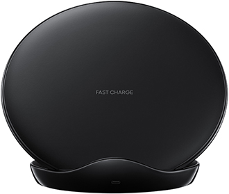 Black Samsung Fast Charge Wireless Charging Stand Front
