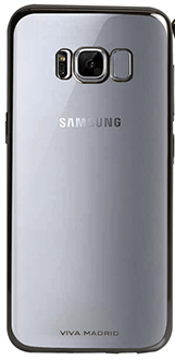 Étui Metalico Flex gris acier de Viva Madrid – Vue arrière de l’étui pour Samsung Galaxy S8+