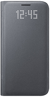 Black Samsung LED View Cover - Galaxy S7 Case Front View