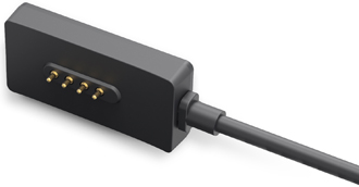 Black TELUS Track+ Pogo Pin Charger Angled