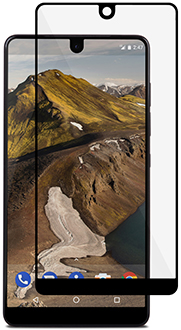 Black/Clear Moshi IonGlass Essential Phone Screen Protector Front View