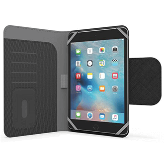 Étui porte-feuille Elite noir de PureGear pour tablette – Vue avant de l’étui universel pour tablette