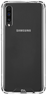 Vue arrière de l’étui Tough de Case-Mate transparent pour Galaxy A50