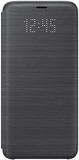 Black Samsung Galaxy S9+ LED View Cover Front