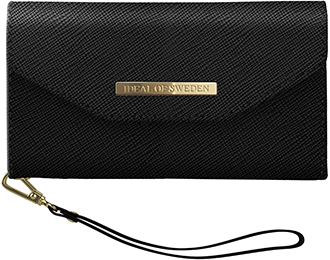 Black iDeal of Sweden Mayfair Clutch iPhone X/Xs Wallet Case Front