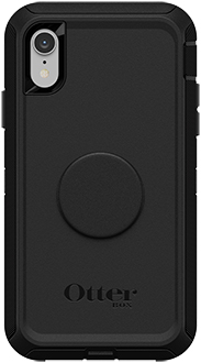 Étui Otter + Pop Defender pour iPhone Xr – noir (vue arrière)