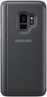 Black Samsung Galaxy S9 Clear View Standing Cover Back