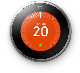 Vue avant du Nest Learning Thermostat
