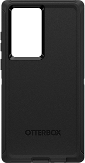 Black OtterBox Galaxy S22 Ultra Defender Case from the Back