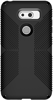 Vue arrière de l’étui Presidio Grip de Speck noir pour LG V30