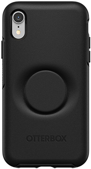 Étui Otter + Pop Symmetry pour iPhone Xr – noir (vue arrière)