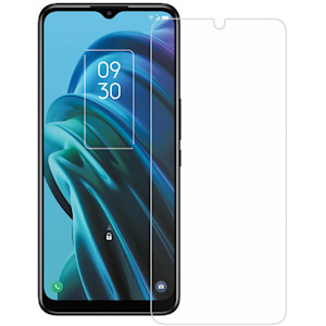 Axessorize ARMORGlass Screen protector hovering in front of the TCL 30 XE 5G