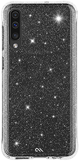 Glitter Case-Mate Sheer Crystal Galaxy A70 Case Back