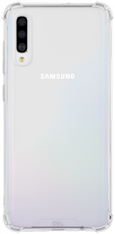 Vue arrière de l’étui Tough de Case-Mate transparent pour Galaxy A70