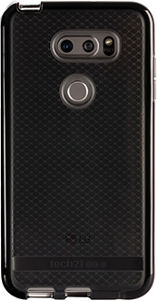 Smokey/Black Tech21 Evo Check LG V30 Case Back View