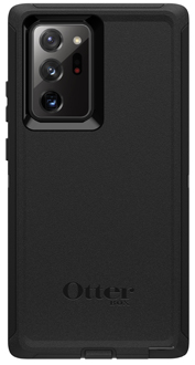 Vue arrière de l’étui d’OtterBox Defender noir pour Galaxy Note20 Ultra 5G