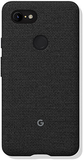 Vue arrière de l’étui en tissu carbone de Google pour le Pixel 3 XL