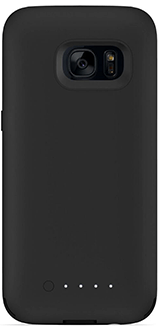 Black Mophie Juice Pack - Samsung Galaxy S7 - Front View