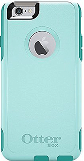 Aqua Blue/Light Teal OtterBox iPhone 6/6S Commuter Case Back View