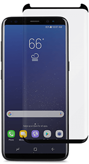 Protecteur d’écran IonGlass noir/transparent de Moshi - Samsung Galaxy S8 Plus, vue frontale