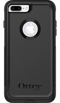 Vue arrière de l’étui OtterBox Commuter noir pour iPhone 8 Plus