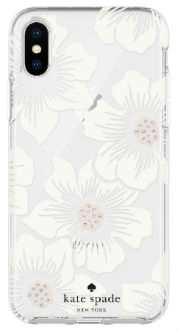 Vue arrière de l’étui protecteur rigide de kate spade primerose pour iPhone X
