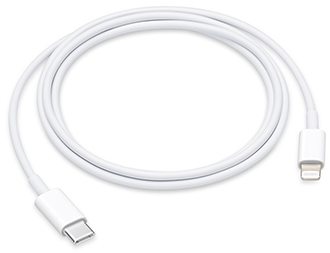 Apple Lightning to USB-C 1M Cable white wrapped