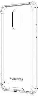 Étui Hard Shell transparent de PureGear – Vue avant de l’étui pour LG Stylo 3