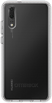 Vue arrière de l’étui Prefix d’OtterBox transparent pour Huawei P20