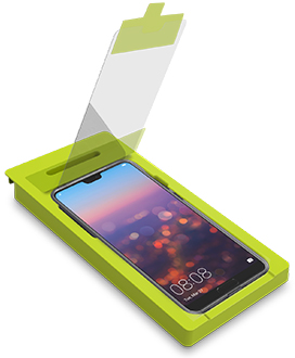 PureGear Tempered Glass Screen Protector Being Applied in Tray