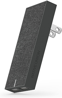 Vue arrière en angle du chargeur SMART ardoise de Native Union