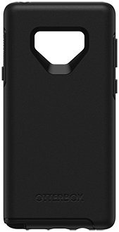 Vue arrière de l’étui Symmetry d’OtterBox noir pour Galaxy Note9