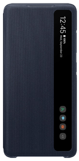 Navy Samsung Galaxy S20 FE 5G Clear View Standing Cover from the Back