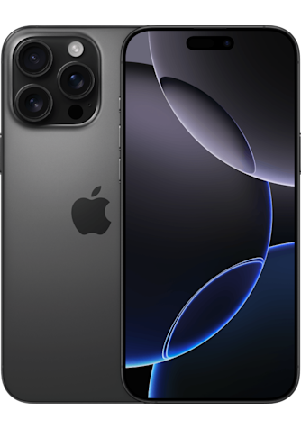 Face avant et arrière de l'iPhone 16 Pro en Titane Noir