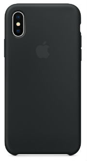 Étui en silicone noir pour iPhone X d’Apple – Vue arrière
